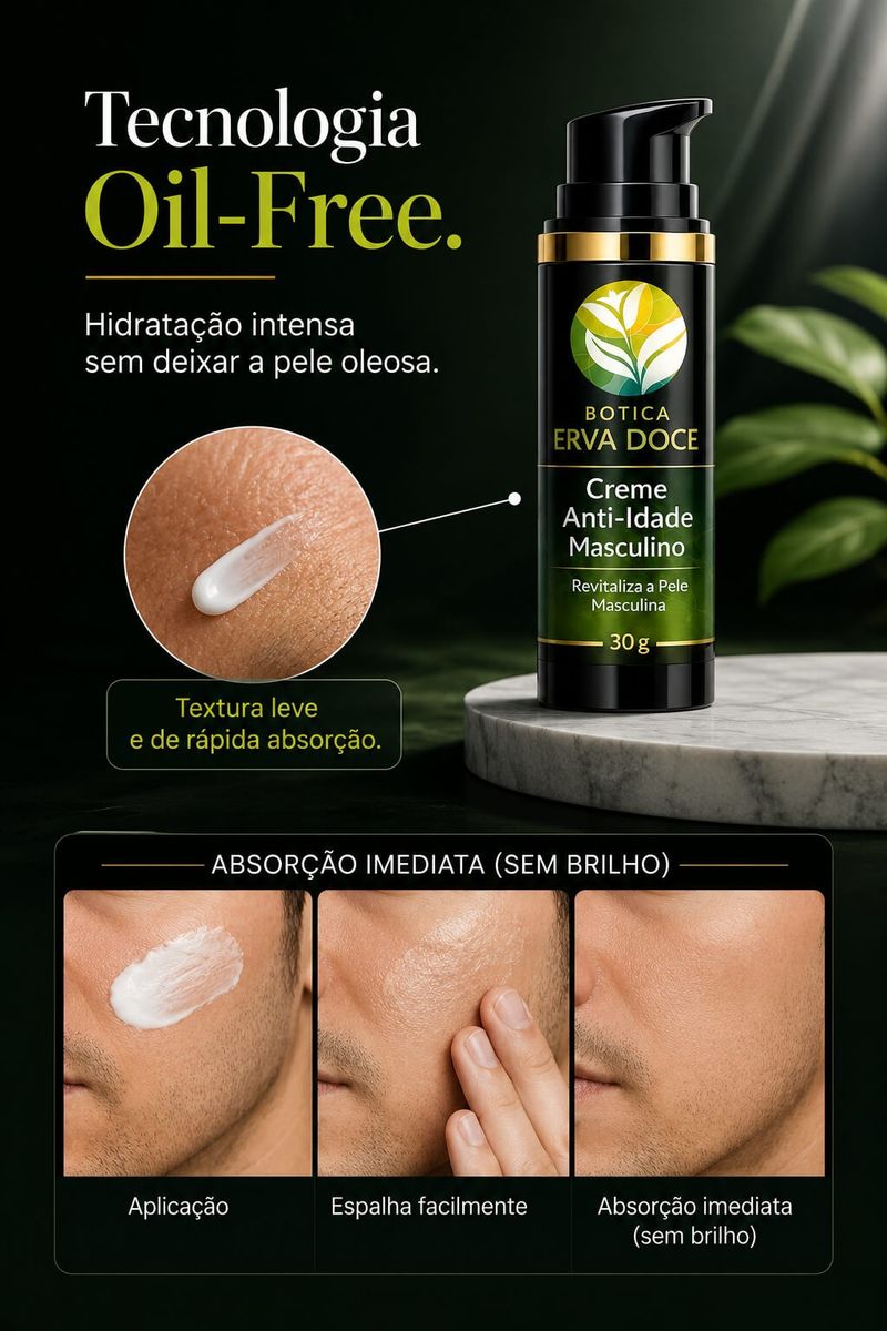 Creme Anti-Idade Masculino 30gr: Revitalização da Pele