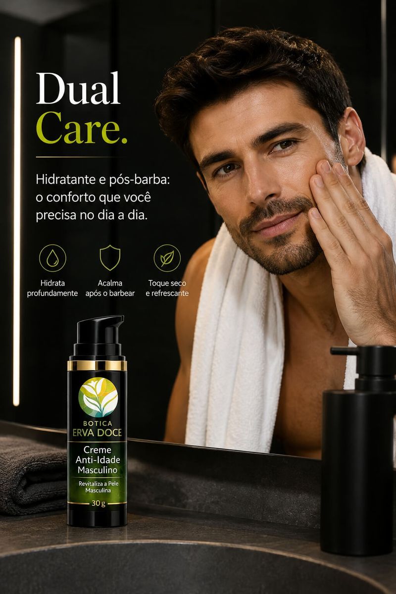 Creme Anti-Idade Masculino 30gr: Revitalização da Pele
