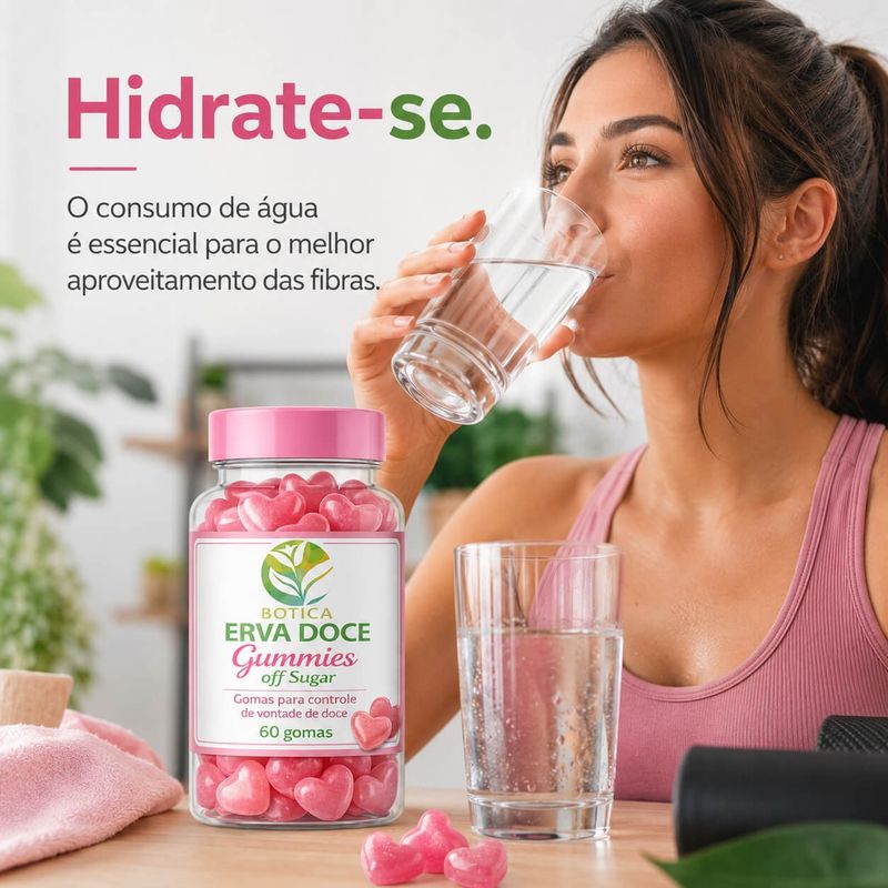 Gummies Stop Sugar Controle da Vontade de Doces 60 gomas