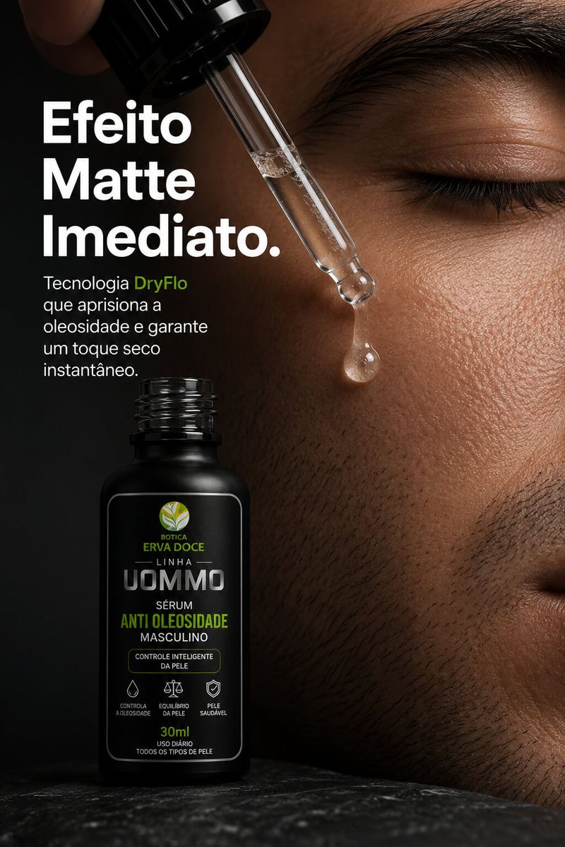 Sérum Antioleosidade Masculino UOMMO – 30ml