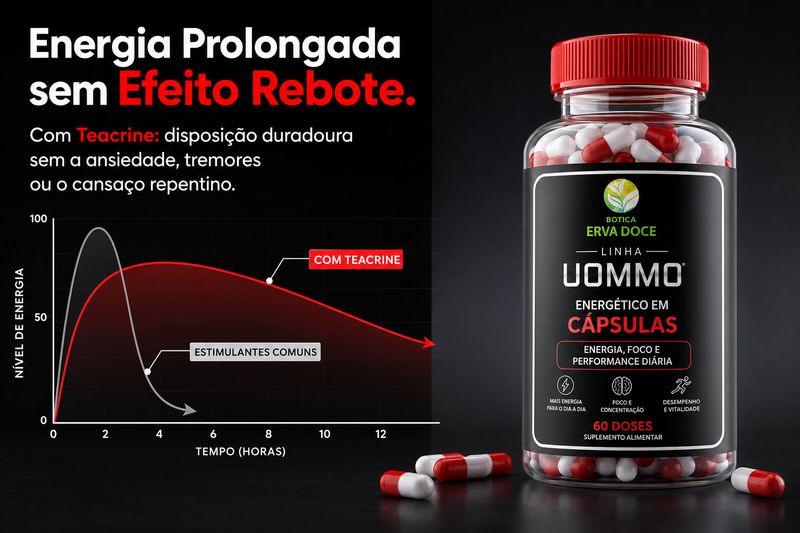 Suplemento Energético UOMMO – Foco, Energia e Performance 60 Doses
