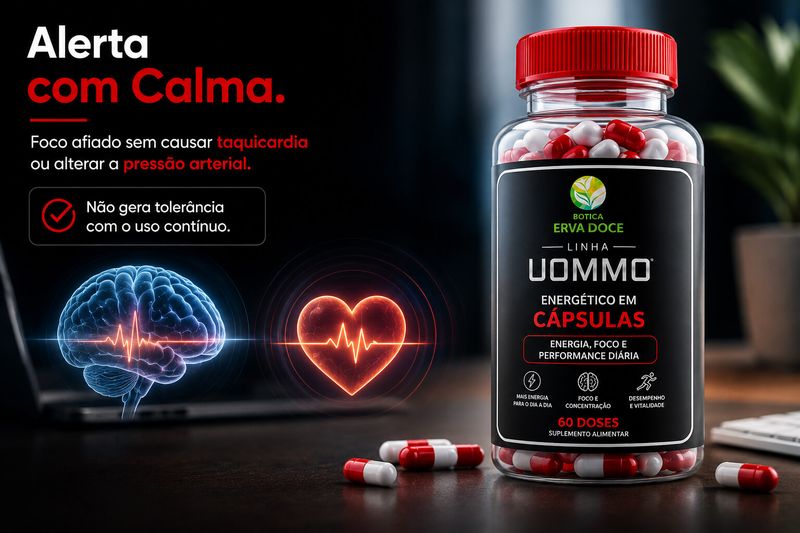 Suplemento Energético UOMMO – Foco, Energia e Performance 60 Doses