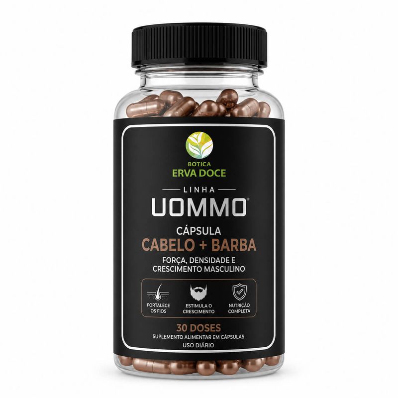 Suplemento Cabelo e Barba UOMMO  – 30 Doses