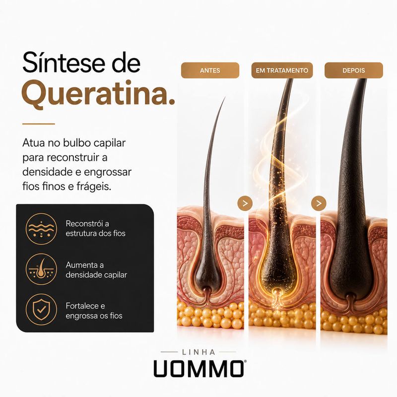 Suplemento Cabelo e Barba UOMMO  – 30 Doses