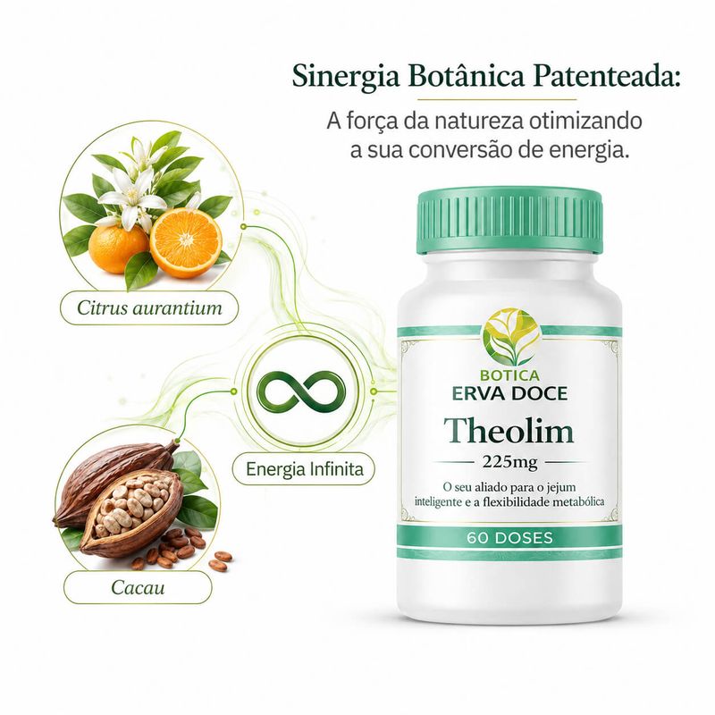 Theolim 225mg 60 caps Jejum Inteligente e Suporte Metabólico