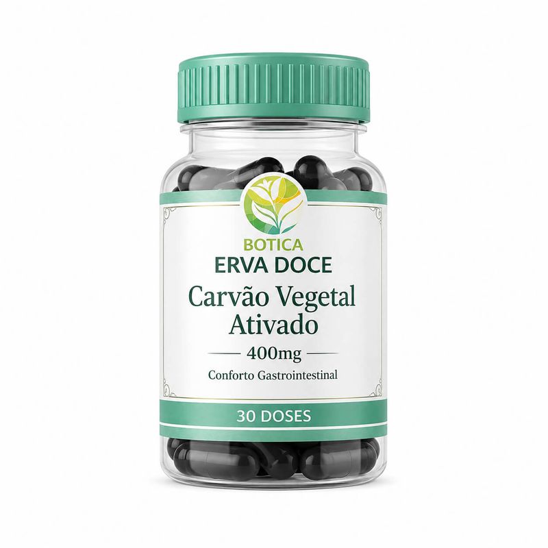 Carvão Vegetal Ativado 400mg 30 Doses  – Conforto Gastrointestinal