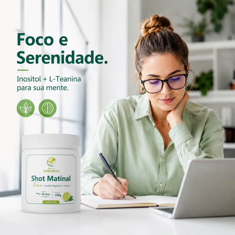 Shot Matinal Foco 150 gr -  Inositol, Magnésio e L-Teanina