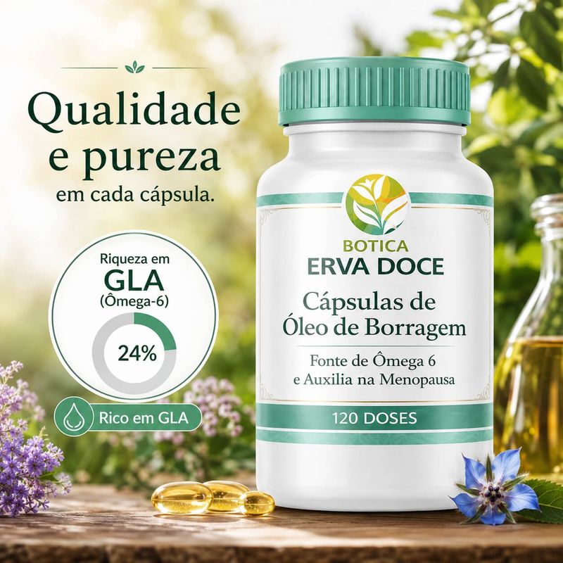 Oleo de Borragem 500mg 120 Doses