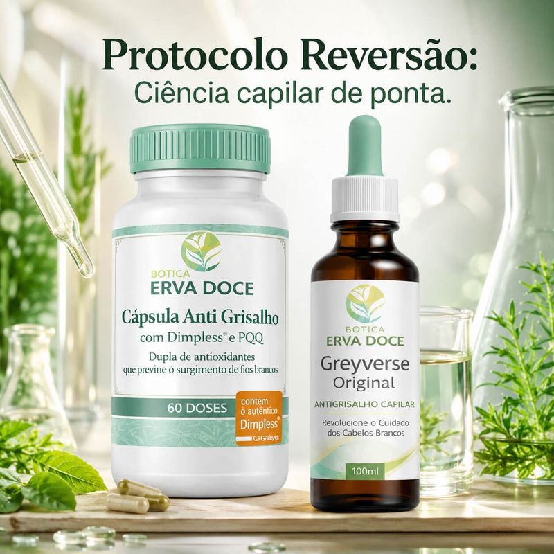 Kit Cabelo Reversão da Cor: Greyverse + Dimpless e PQQ