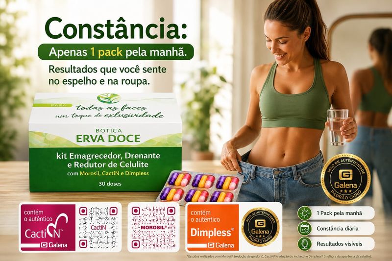 Kit Boa Forma Morosil 500mg Cactin 500mg Dimpless 40mg 30 Doses