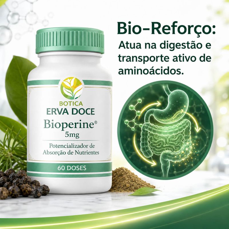Bioperine 5mg - Potencializa Absorção de Nutrientes 60 Doses