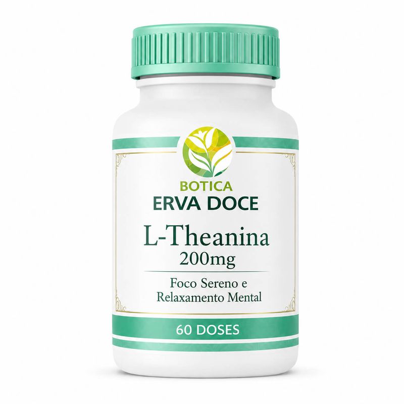 L-Theanina 200mg: Foco Sereno e Relaxamento Mental 60 Doses