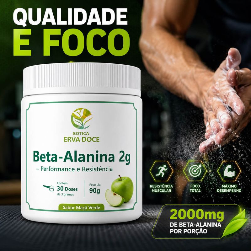 Beta-Alanina 2g  150 gramas – Performance e Resistência
