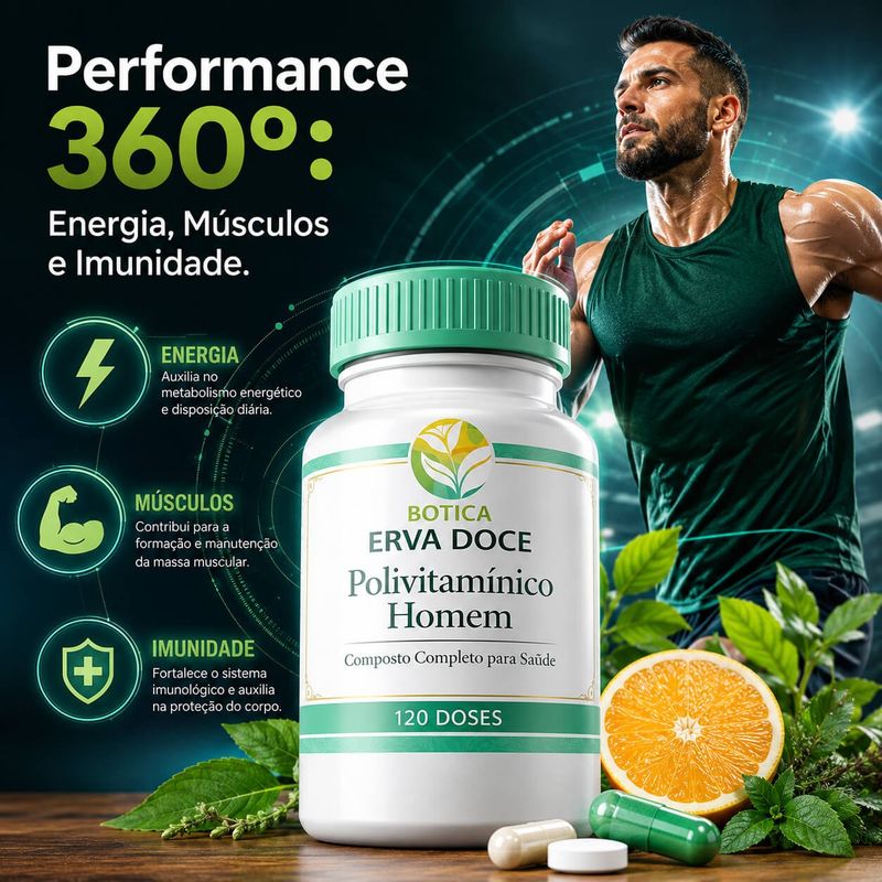 Polivitaminico Homem 120 Doses