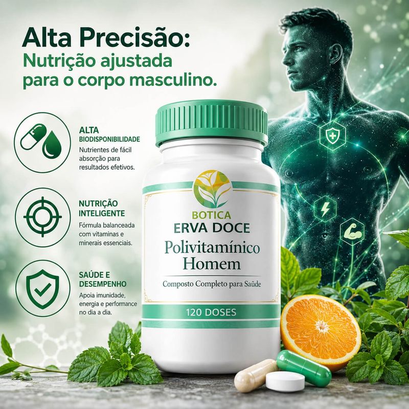 Polivitaminico Homem 120 Doses