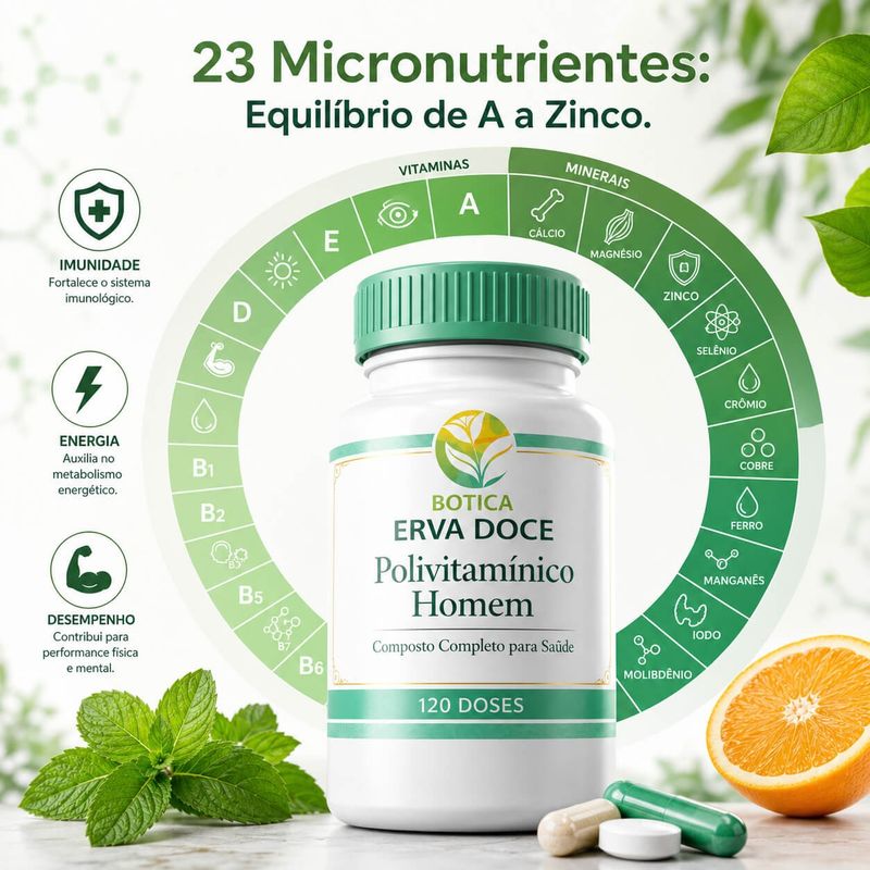 Polivitaminico Homem 120 Doses