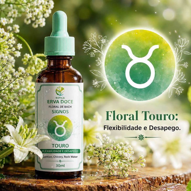 Floral de Bach Signos Touro: Flexibilidade e Desapego 30ml