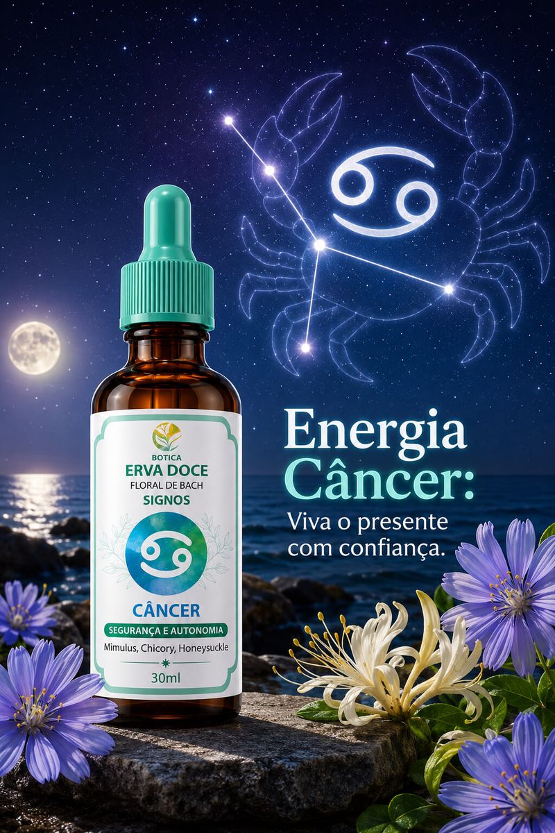 Floral de Bach Signos Câncer - Segurança e Autonomia 30 ml