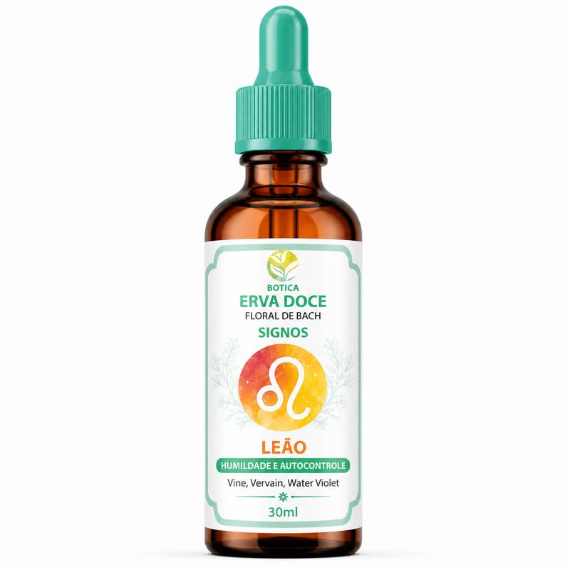 Floral de Bach Signos Leão - Humildade e Autocontrole 30 ml