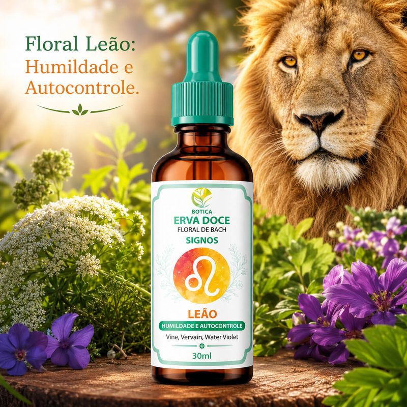 Floral de Bach Signos Leão - Humildade e Autocontrole 30 ml