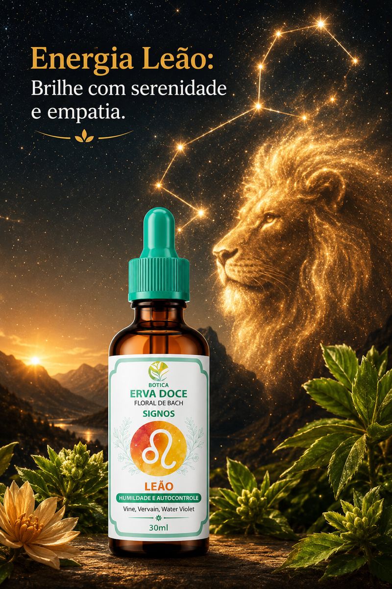 Floral de Bach Signos Leão - Humildade e Autocontrole 30 ml