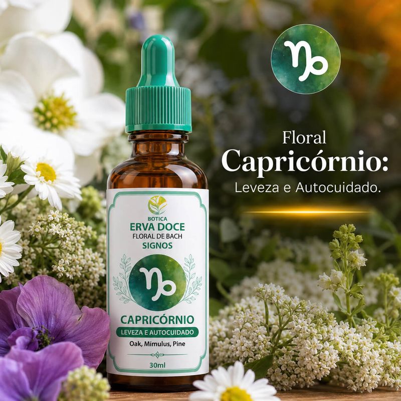 Floral de Bach Signos Capricórnio -  Leveza e Autocuidado 30 ml