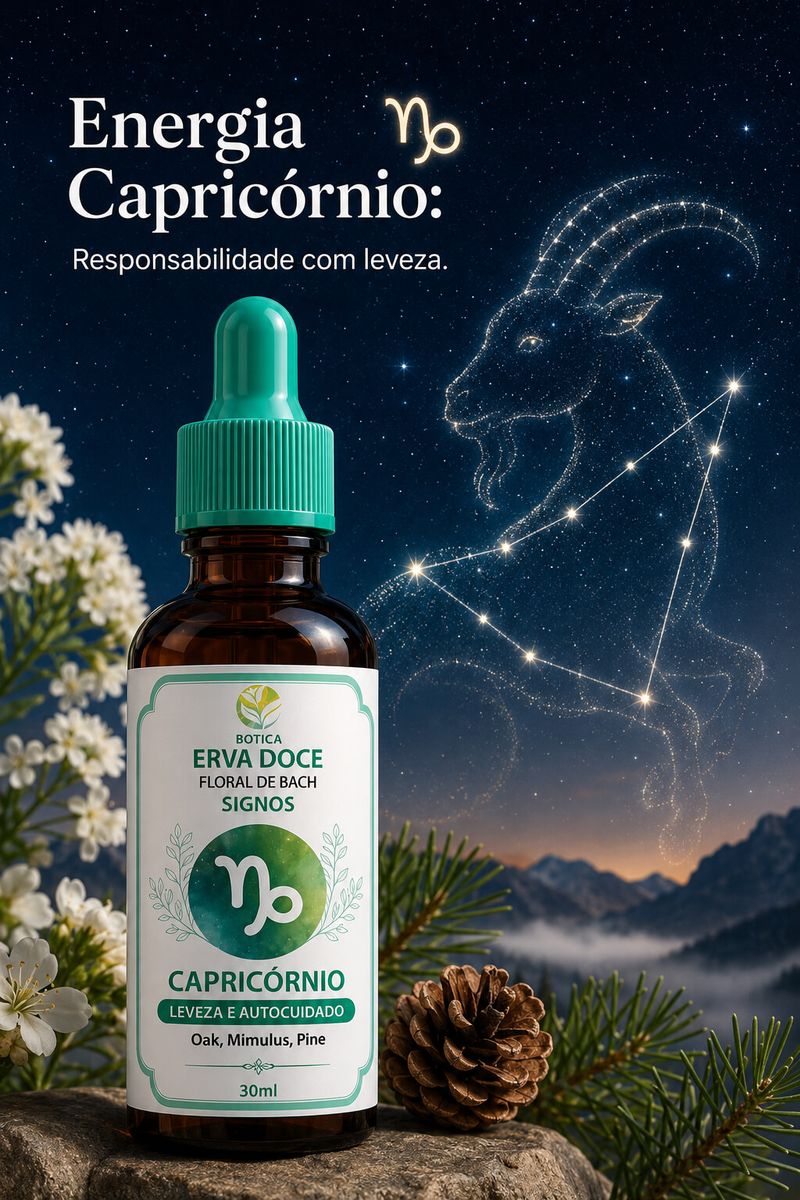 Floral de Bach Signos Capricórnio -  Leveza e Autocuidado 30 ml