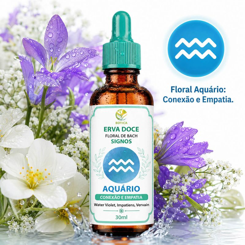 Floral de Bach Signos Aquário - Conexão e Empatia 30 ml