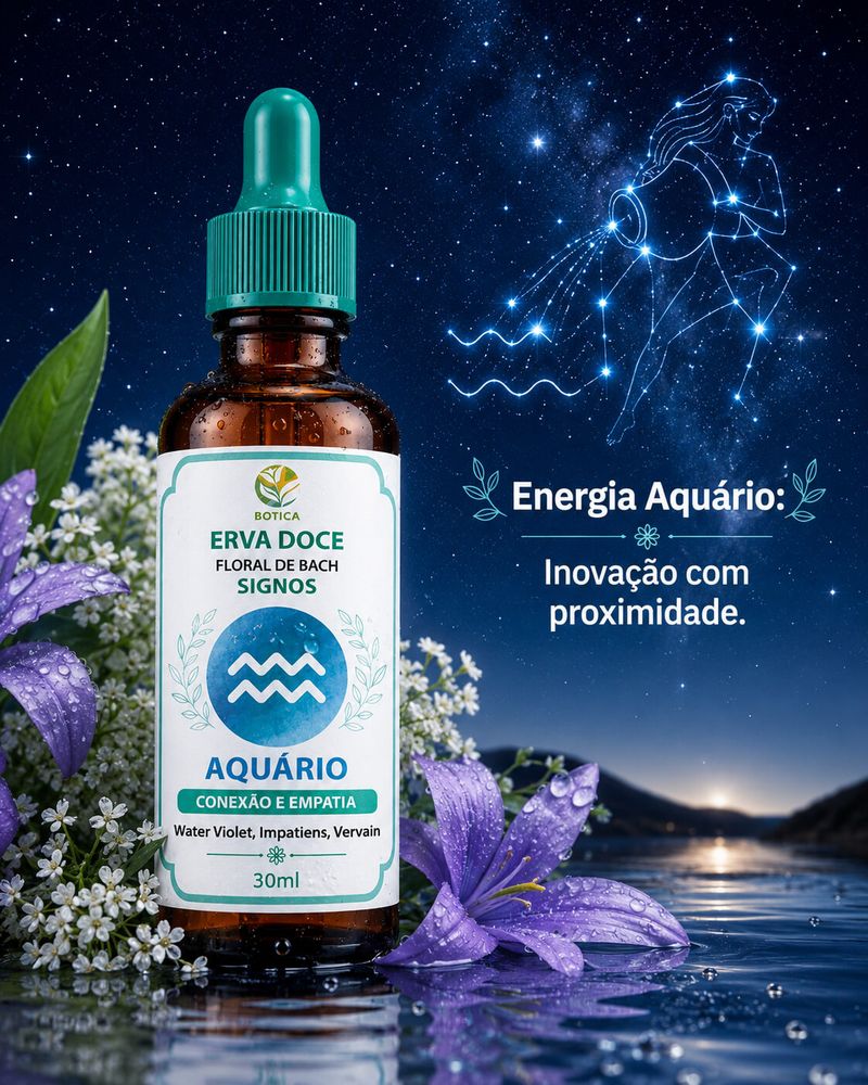 Floral de Bach Signos Aquário - Conexão e Empatia 30 ml