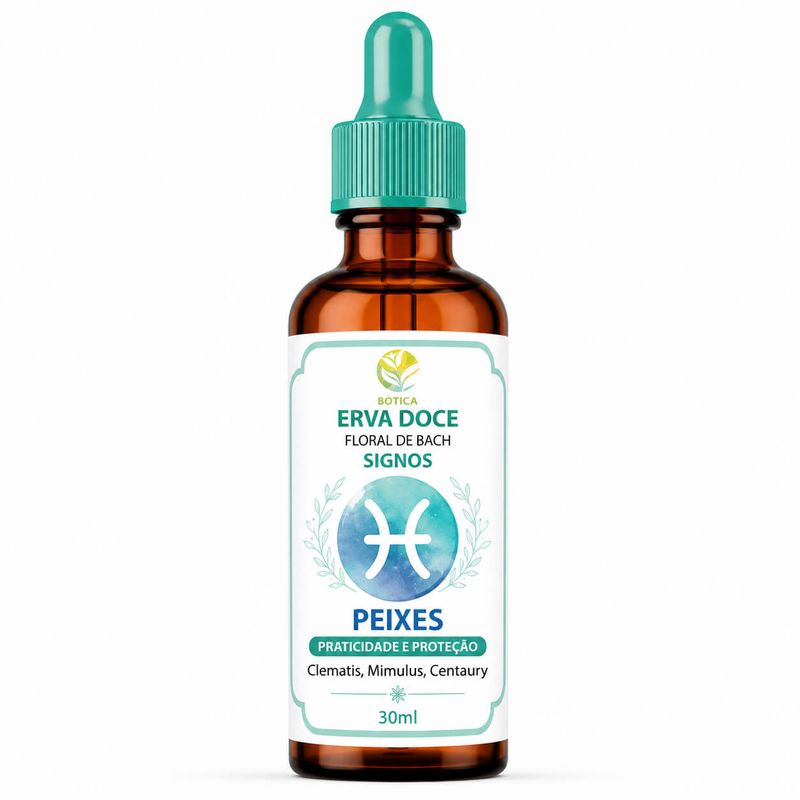 Floral de Bach Signos Peixes - Praticidade e Proteção 30 ml