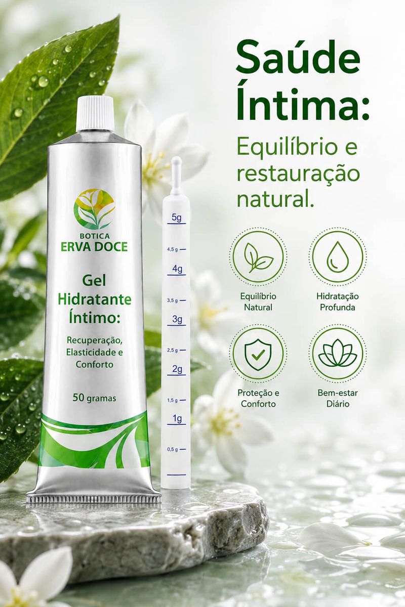Gel Hidratante Intimo - Recuperação, Elasticidade e Conforto 50 gramas