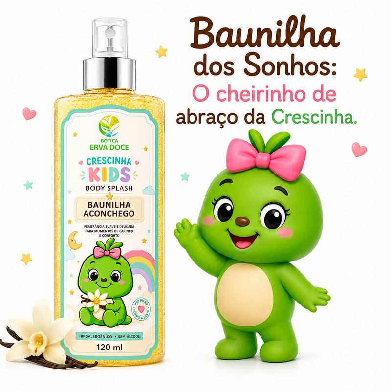 Body Splash Crescinha Kids Baunilha dos Sonhos 120 ml