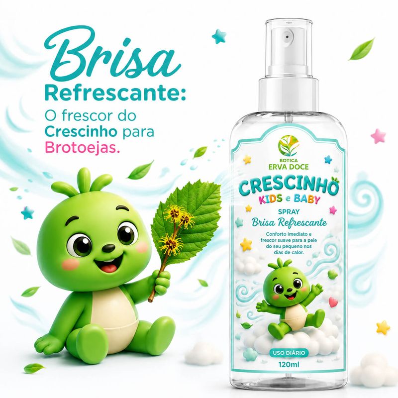 Brisa Refrescante Crescinho: Spray para Pele Delicada 120 ml