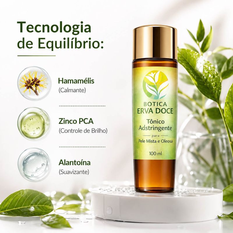 Tônico Adstringente 100mL: Cuidado para Pele Mista e Oleosa