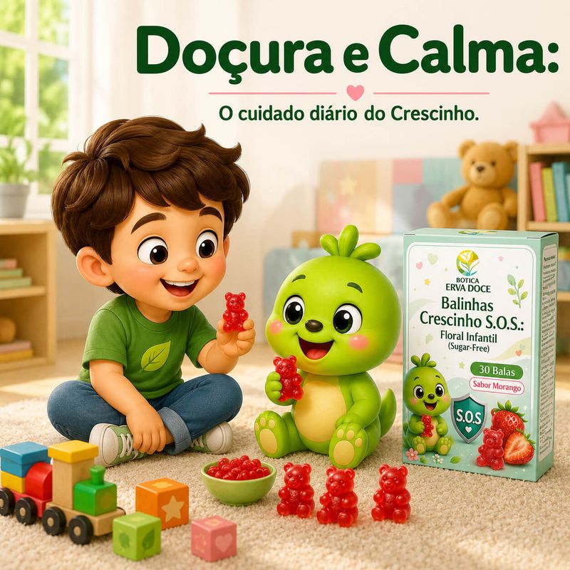 Balinhas Crescinho S.O.S.: Floral de Bach Rescue 30 unidades