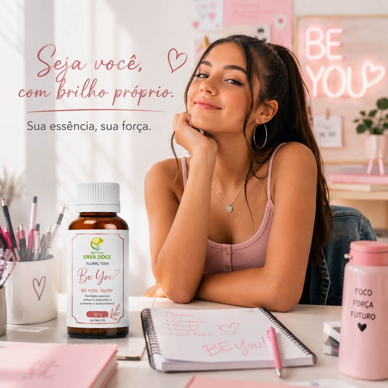 Floral de Bach Linha Teen Be You Glow: Autoestima  30 gr