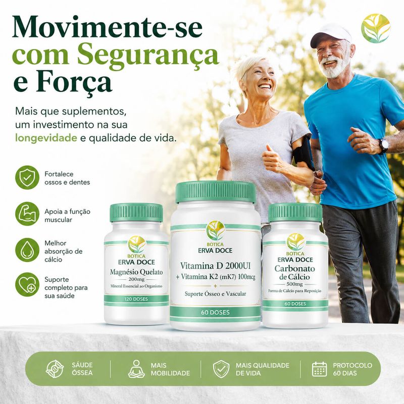 Kit Saúde Óssea e Muscular: Protocolo de 60 Dias