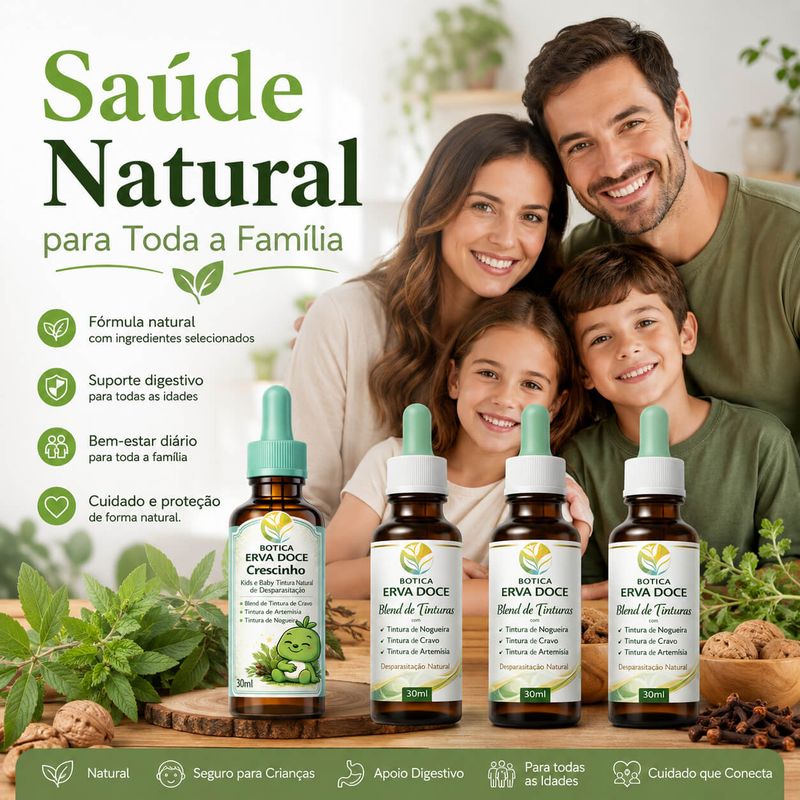 Kit Desparasitação Família: Adulto e Infantil (25 Dias)