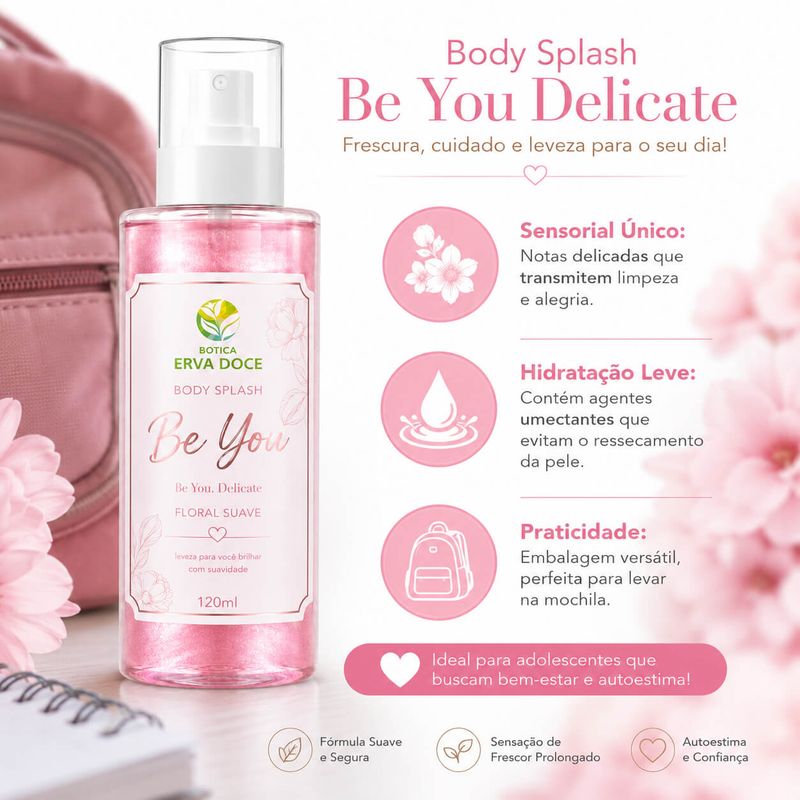 Body Splash Teen Be You Delicate Perfume Suave 120ml