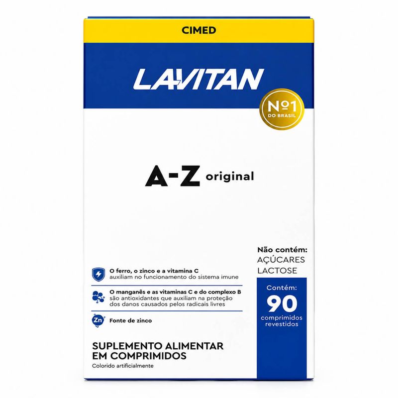 Lavitan A-Z Original Multivitamínico 90 Comprimidos - Cimed