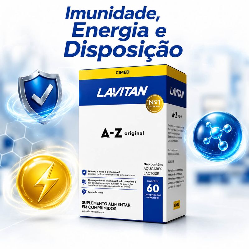 Lavitan A-Z Original Multivitamínico 90 Comprimidos - Cimed