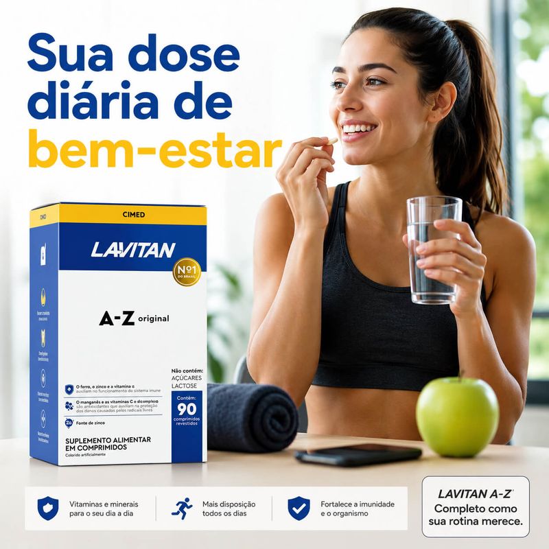 Lavitan A-Z Original Multivitamínico 90 Comprimidos - Cimed