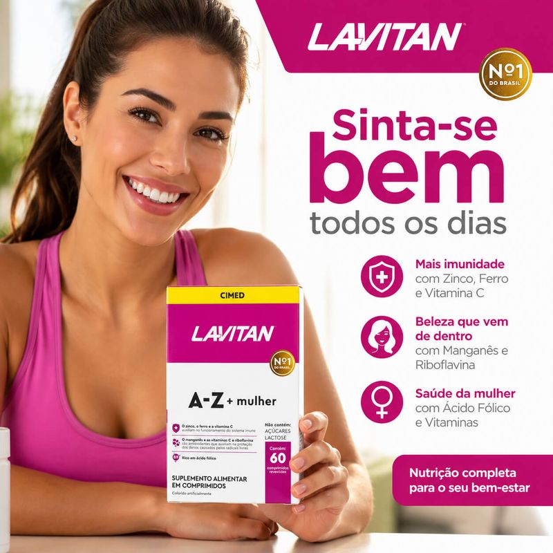 Lavitan A-Z Mulher Multivitamínico 60 Comprimidos - Cimed