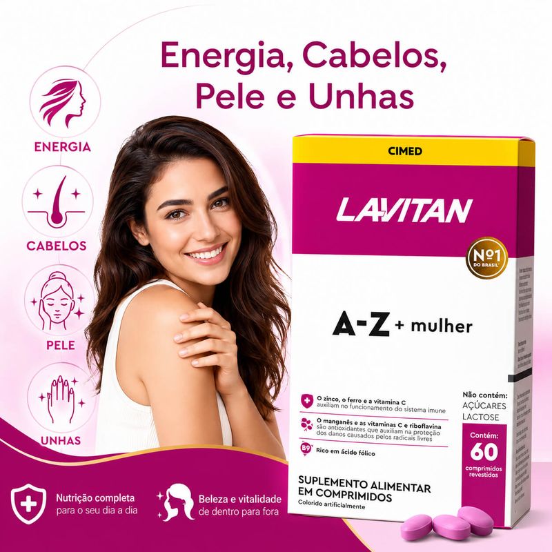 Lavitan A-Z Mulher Multivitamínico 60 Comprimidos - Cimed