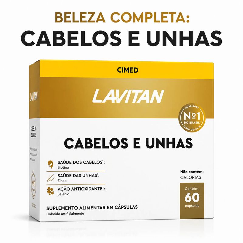 Lavitan Cabelos e Unhas 60 Cápsulas - Cimed