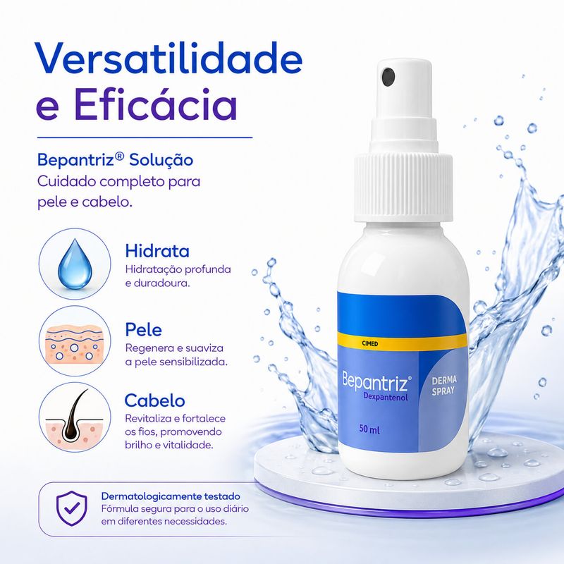 Bepantriz Solução Dexpantenol 50ml - Cimed Cuidado Total