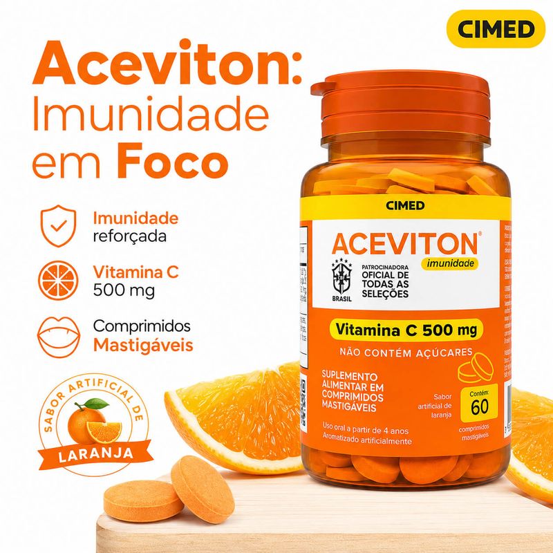 Aceviton Imunidade 60 Comprimidos Mastigáveis - Cimed