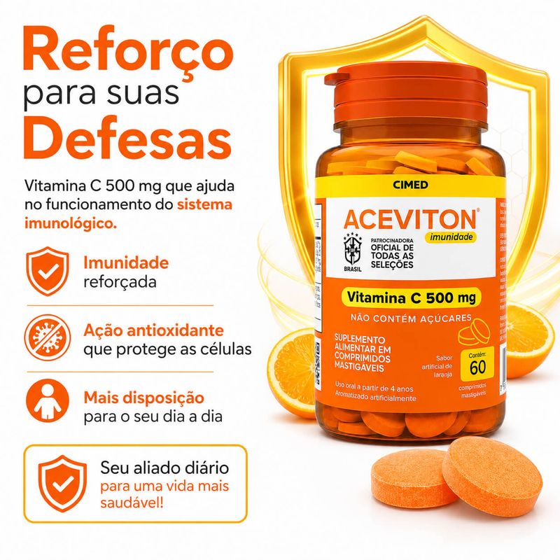 Aceviton Imunidade 60 Comprimidos Mastigáveis - Cimed