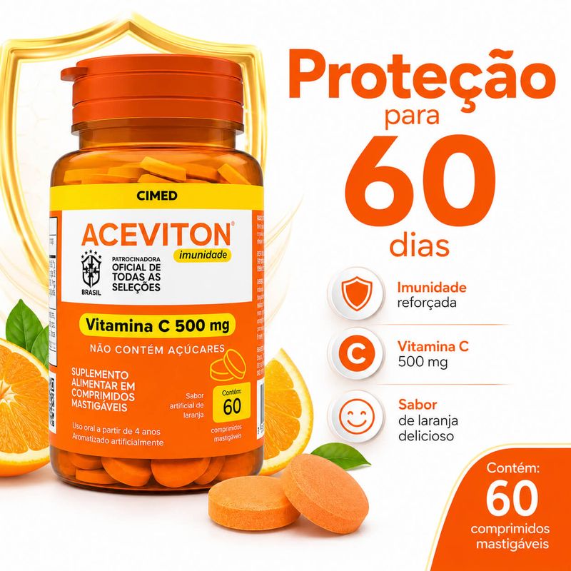 Aceviton Imunidade 60 Comprimidos Mastigáveis - Cimed