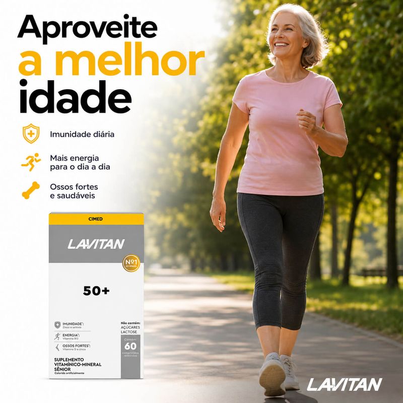 Lavitan 50+ Mais Vitalidade 60 Comprimidos - Cimed